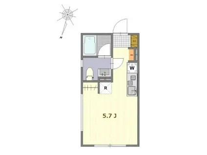 MDM西巣鴨(ワンルーム/4階)の間取り写真