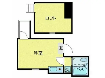 ゼネラルハイツ北千住(ワンルーム/3階)の間取り写真