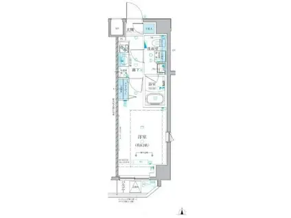 ベルシード池袋本町(1K/4階)の間取り写真