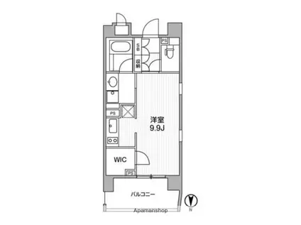 クリオ西池袋(1K/13階)の間取り写真