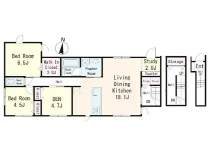 GREEN TERRACE(2LDK/3階)の間取り写真