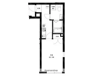 ベルテ・エフ(1K/2階)の間取り写真