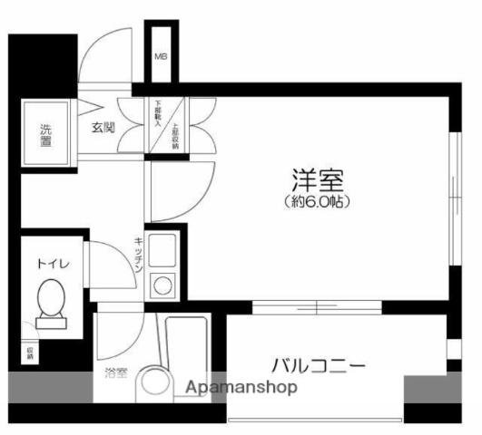 中銀浅草寿町マンシオン(1K/5階)の間取り写真