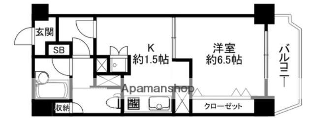 湯島永谷マンション(1K/4階)の間取り写真