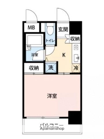 マイナビSTAYミライエ池袋明治通(1K/6階)の間取り写真