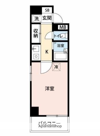 マイナビSTAYミライエ西池袋(1K/5階)の間取り写真