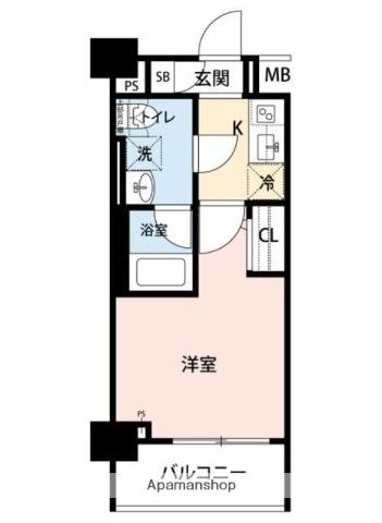 マイナビSTAYセレニティヒルズ白山(1K/2階)の間取り写真