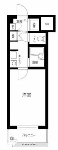 菱和パレス立教大学前国際ハイム(1K/1階)の間取り写真