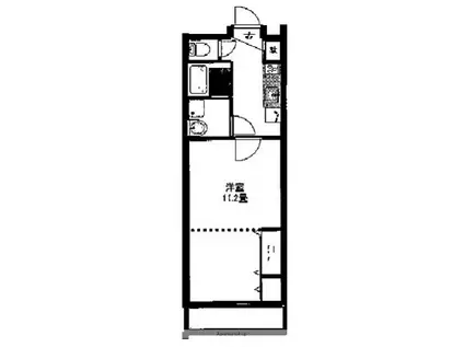 ルボヌール播磨坂(1K/2階)の間取り写真
