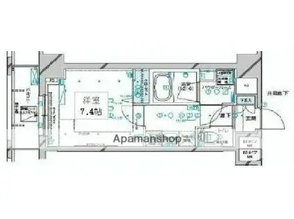 メインステージ板橋本町駅前Ⅱ(1K/4階)の間取り写真