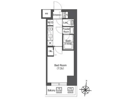 コンフォリア大島DEUX(1K/3階)の間取り写真