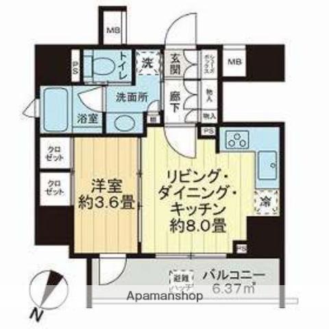 シティインデックス千代田神保町(1LDK/9階)の間取り写真