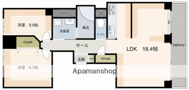 南青山第一マンションズ(2LDK/7階)の間取り写真
