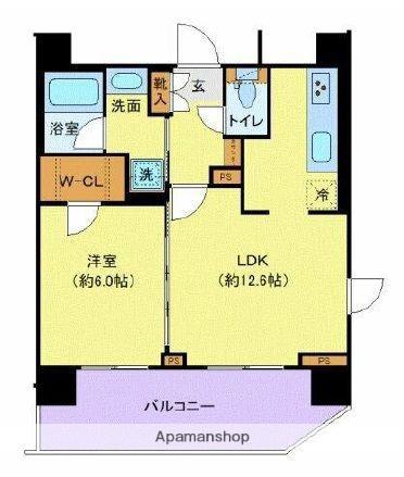 ジェノヴィア南千住6スカイガーデン(1LDK/4階)の間取り写真
