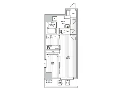 アーバンパーク日暮里(1LDK/2階)の間取り写真