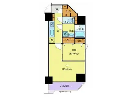 プレール・ドゥーク両国Ⅳ(1LDK/2階)の間取り写真