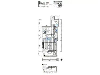 メインステージ船堀(1K/5階)の間取り写真