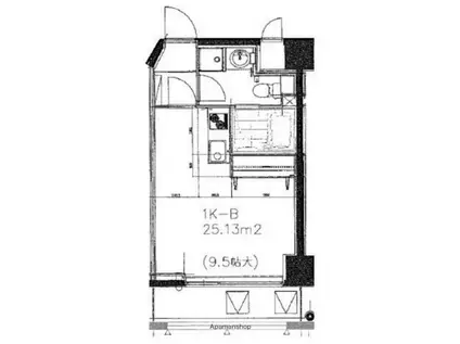 フォレスタ(1K/5階)の間取り写真