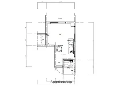 樋口ハイツ(1K/3階)の間取り写真