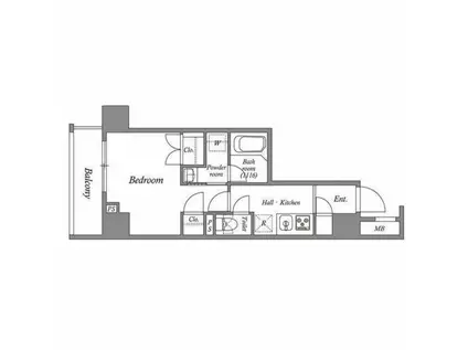 ACP RESIDENCE 亀戸(1K/1階)の間取り写真