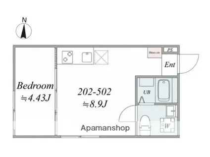 LANDMARK KIYOSUMI SHIRAKAWA(1LDK/4階)の間取り写真