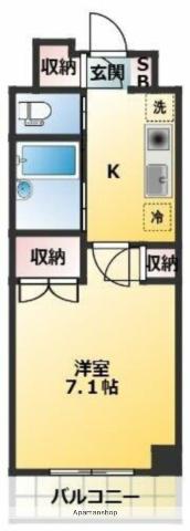 アーツ芝浦(1K/6階)の間取り写真