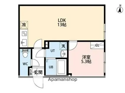 PARK LILA住吉(1LDK/2階)の間取り写真