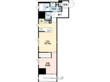 グリーンパーク日本橋横山町(1LDK/11階)の間取り写真