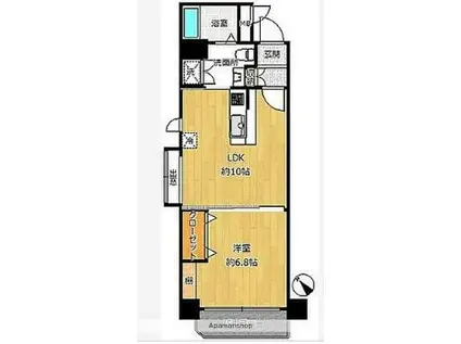 ルーブル白金(1LDK/1階)の間取り写真