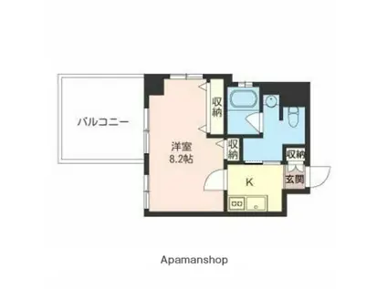 レジデンスシャルマンプレデュフルーブ(1K/5階)の間取り写真