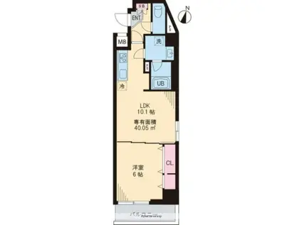 ハーモニーヒルズ瑞江(1LDK/4階)の間取り写真