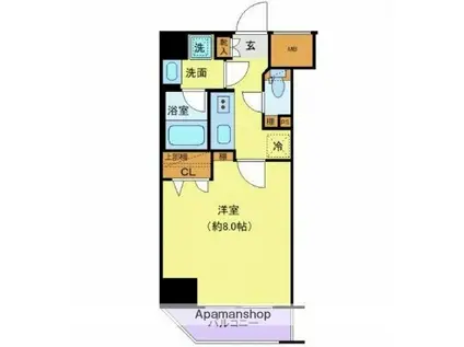 クレヴィスタ亀戸Ⅳ(1K/10階)の間取り写真