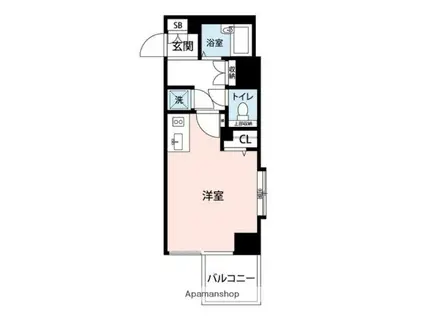 マイナビSTAYミライエ門前仲町(ワンルーム/6階)の間取り写真