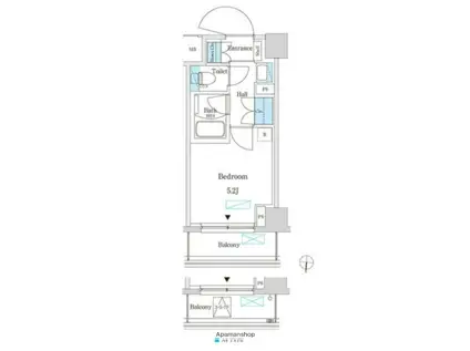 パークアクシス錦糸町スタイルズ(ワンルーム/2階)の間取り写真