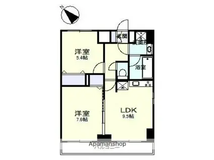 シトラスコート(2LDK/6階)の間取り写真