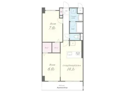 エスペランサ7(2LDK/1階)の間取り写真