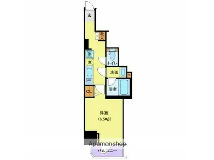 ジェノヴィア御徒町スカイガーデン(1K/4階)の間取り写真