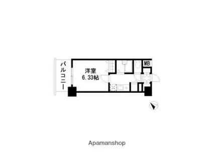 ドエルイン月島(1K/7階)の間取り写真