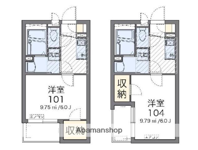 ミランダ北砂(1K/1階)の間取り写真