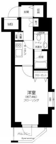 サンスタレ浅草(1K/12階)の間取り写真