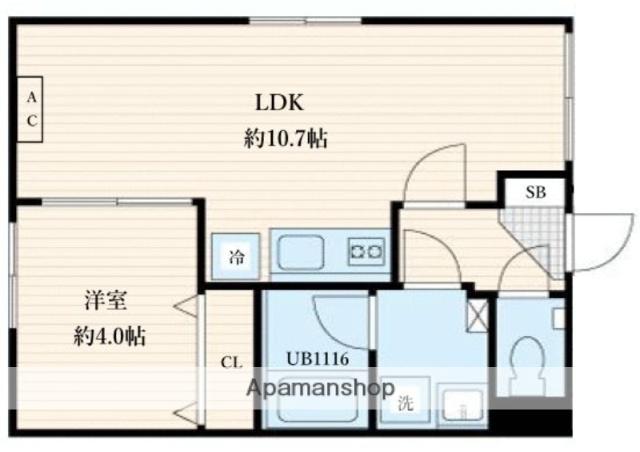 ALATO森下Ⅱ(1LDK/4階)の間取り写真
