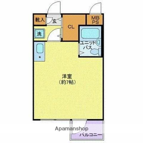 シルフィード白金(ワンルーム/4階)の間取り写真