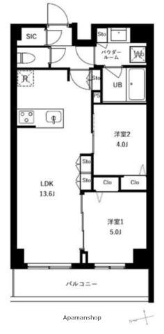 アーバンパーク船堀Ⅱ(2LDK/2階)の間取り写真