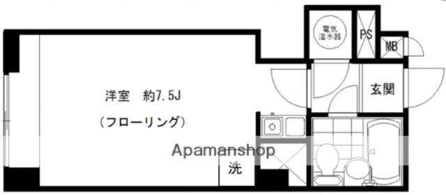 パシフィック乃木坂(ワンルーム/8階)の間取り写真