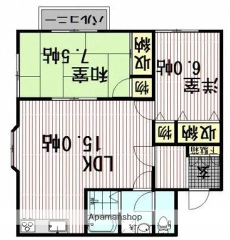 J HILL S(2LDK/3階)の間取り写真