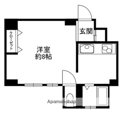 すいーとぴあ本郷(ワンルーム/2階)の間取り写真