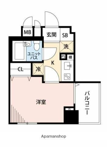 マイナビSTAYパレス文京湯島(1K/2階)の間取り写真