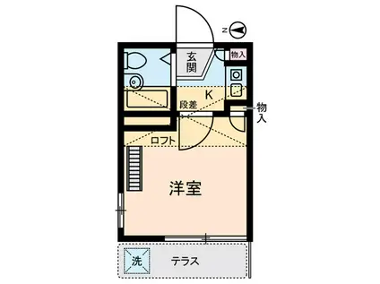 東小金井栄ハイム(1K/1階)の間取り写真
