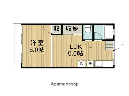 阿佐ヶ谷コーポ(1LDK/2階)の間取り写真