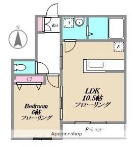 サン・ビエール(1LDK/1階)の間取り写真
